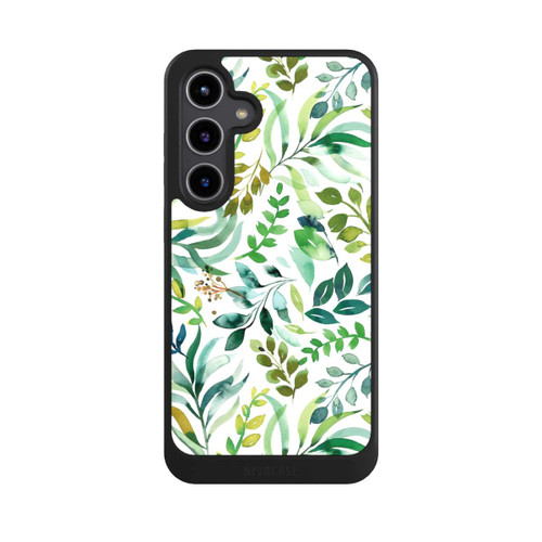 Samsung Galaxy S24+ NIVOcore Aquarelle Palmes Feuilles Botanique Vert