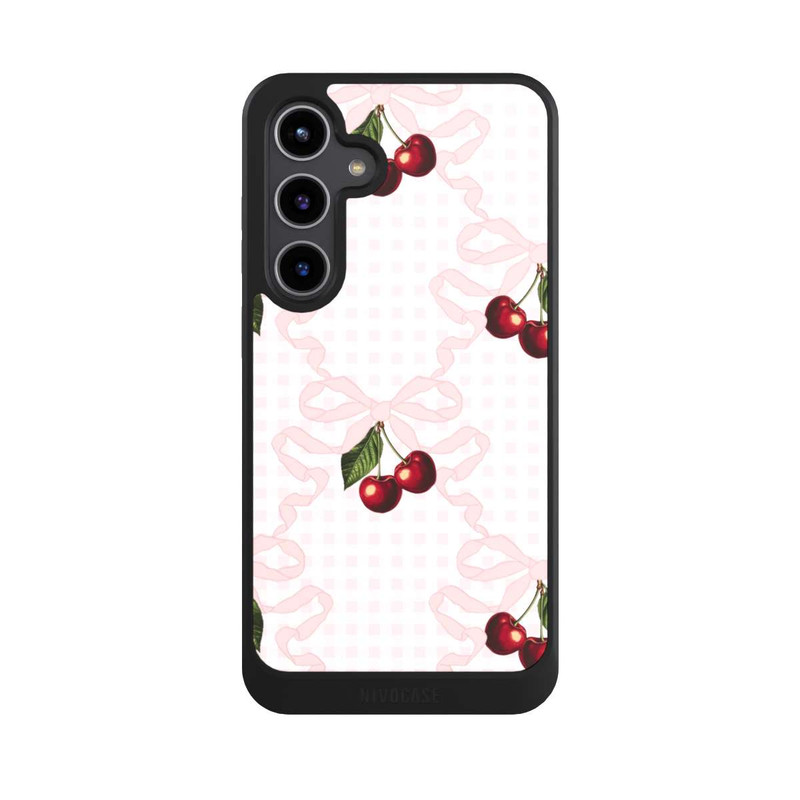 Galaxy S24 + NIVOcore Motif cerise rose