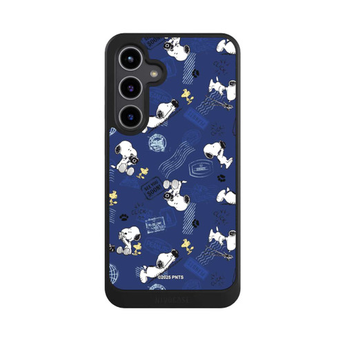 Samsung Galaxy S24+ NIVOcore Peanuts Travel Stamps Pattern Blue