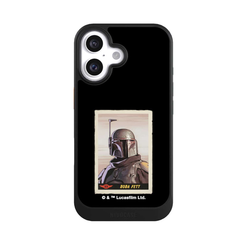 iPhone 16 NIVOcore Boba Fett Badges Black Background