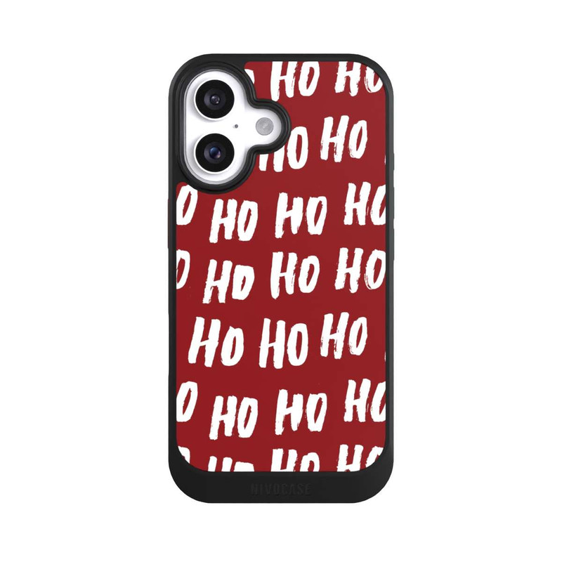 iPhone 16 NIVOcore Ho Ho Ho Christmas Red Pattern