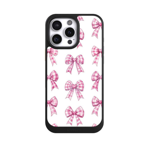 Apple iPhone 16 Pro Max NIVOcore Pink Gingham Hearts and Bows