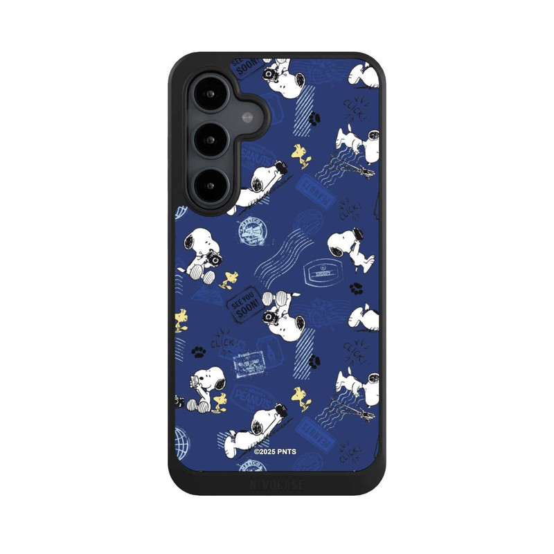Galaxy S24 FE NIVOcore Peanuts Travel Stamps Pattern Blue