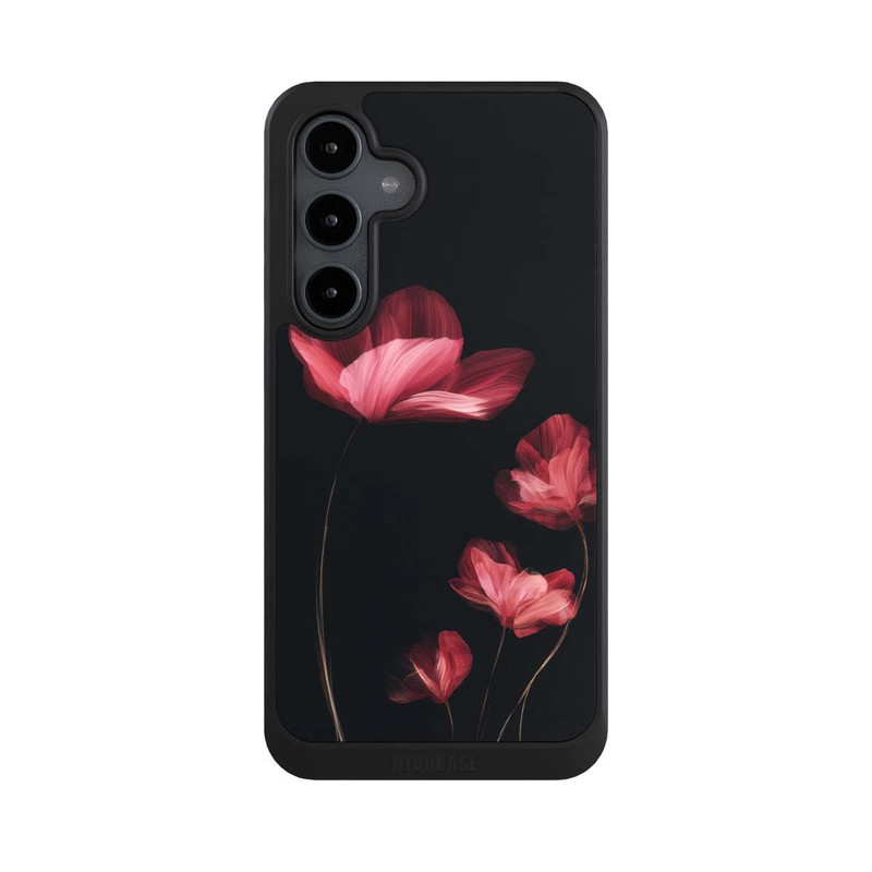 Galaxy S24 FE NIVOcore Fleurs Bordeaux Noires