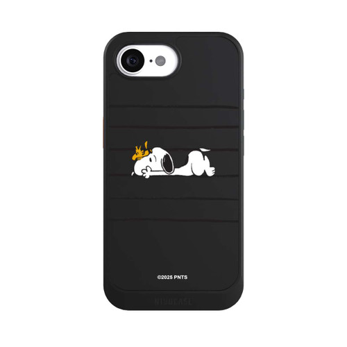 Apple iPhone 16e NIVOcore Snoopy Woodstock Streifen Peanuts Transparent