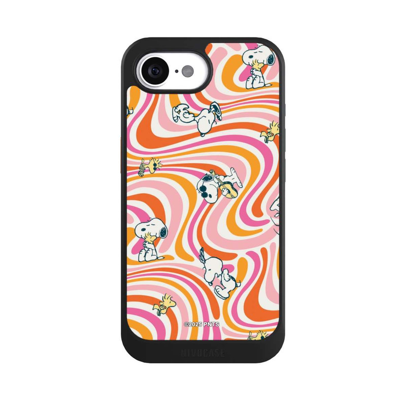 iPhone 16e NIVOcore Peanuts Hippie Pattern Orange