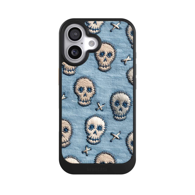 iPhone 17 NIVOcore Skulls on Jeans Pattern