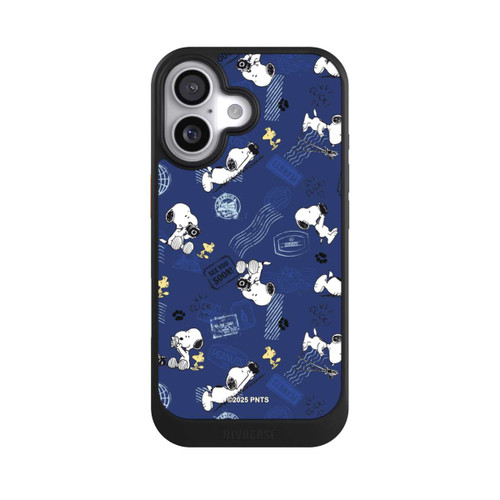 Apple iPhone 17 NIVOcore Peanuts Travel Stamps Pattern Blue
