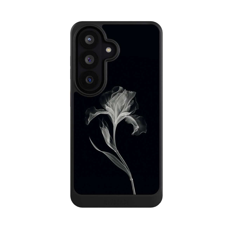 Galaxy S26 NIVOcore Negativ Flower Grey on Black with AI