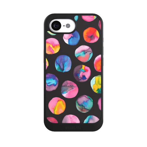 Apple iPhone 17e NIVOcore Colorful Ink Marbles Dots Black