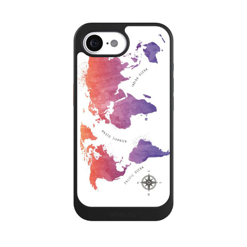 Apple iPhone 17e NIVOcore Worldmap (Watercolor) white