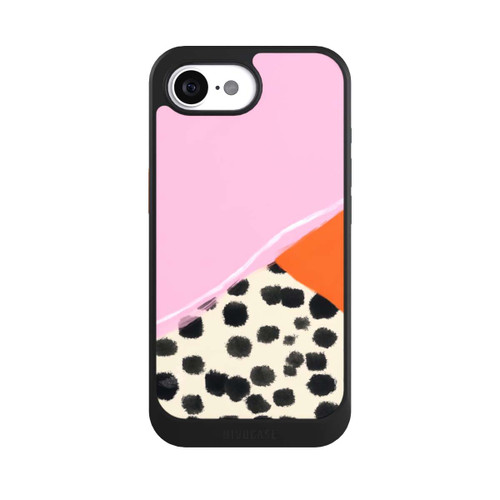 Apple iPhone 17e NIVOcore Pink and Orange Modern Art with Dots