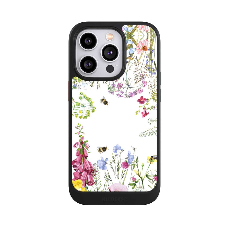 iPhone 14 Pro NIVOcore Cadre de fleurs sauvages des prés d'été