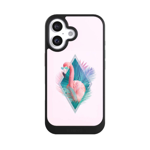 Apple iPhone 16 NIVOcore Tropical Leaves Flamingo