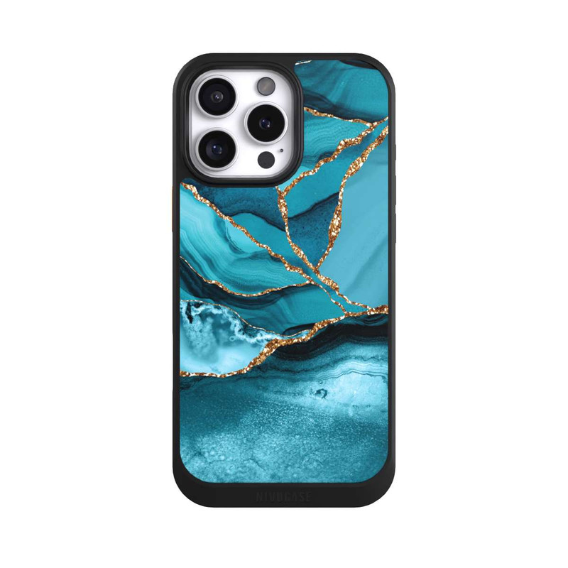 iPhone 16 Pro Max NIVOcore Ice Blue Marble Landscape