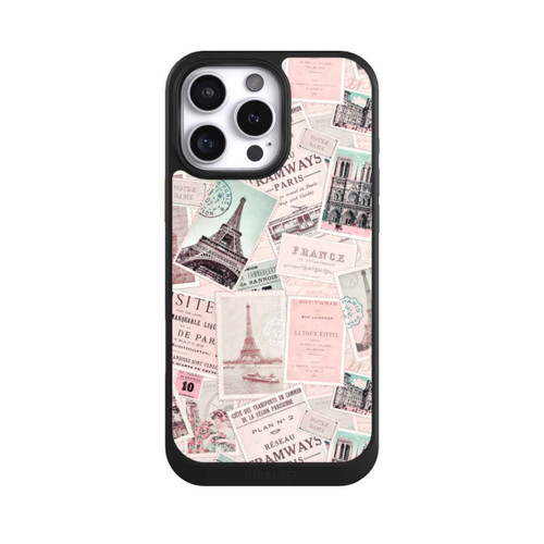 Apple iPhone 16 Pro Max NIVOcore Vintage Paris Postcards Pattern