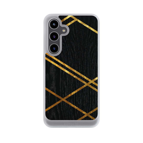 Samsung Galaxy S24+ NIVOcore Black Geometric Pattern Golden Stripes
