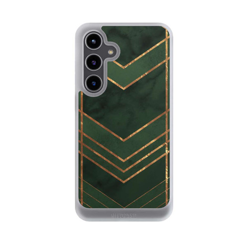 Samsung Galaxy S24+ NIVOcore Dark Green Pattern Golden Stripes