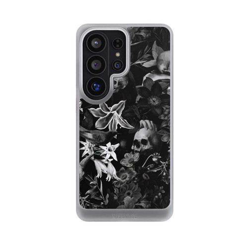 Samsung Galaxy S26 Ultra NIVOcore Skulls and Flowers on Black Background