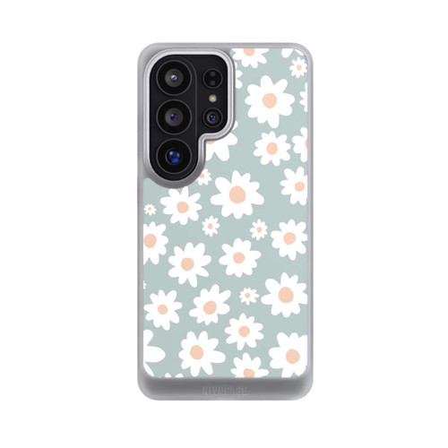 Samsung Galaxy S26 Ultra NIVOcore Daisy Flower Seamless Pattern Green