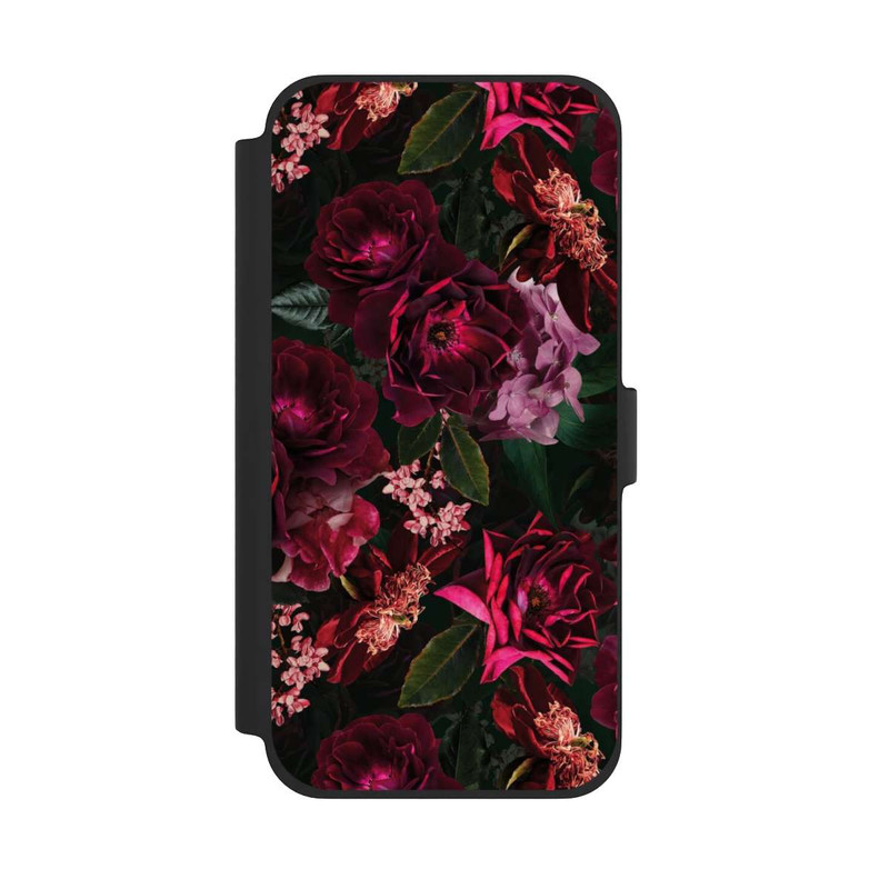iPhone 13 Pro Max NIVOflip Dark Red and Pink Flowers