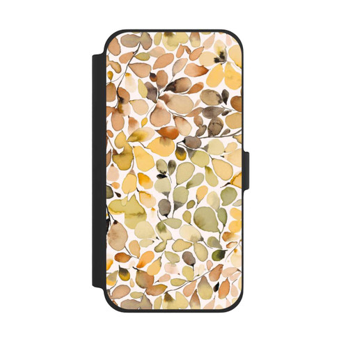 Apple iPhone 13 Pro Max NIVOflip Eucalyptus Watercolor Leaves Brown Autumn