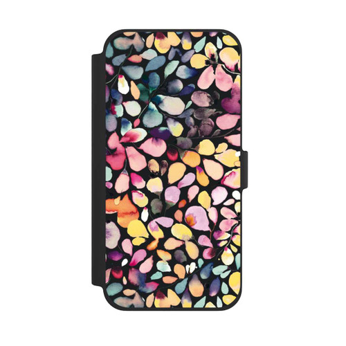 Apple iPhone 13 Pro Max NIVOflip Eucalyptus Watercolor Leaves Black