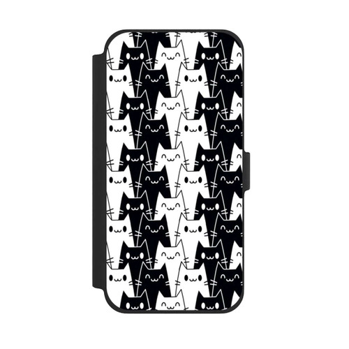 Apple iPhone 13 Pro Max NIVOflip Cat Wallpaper Black White