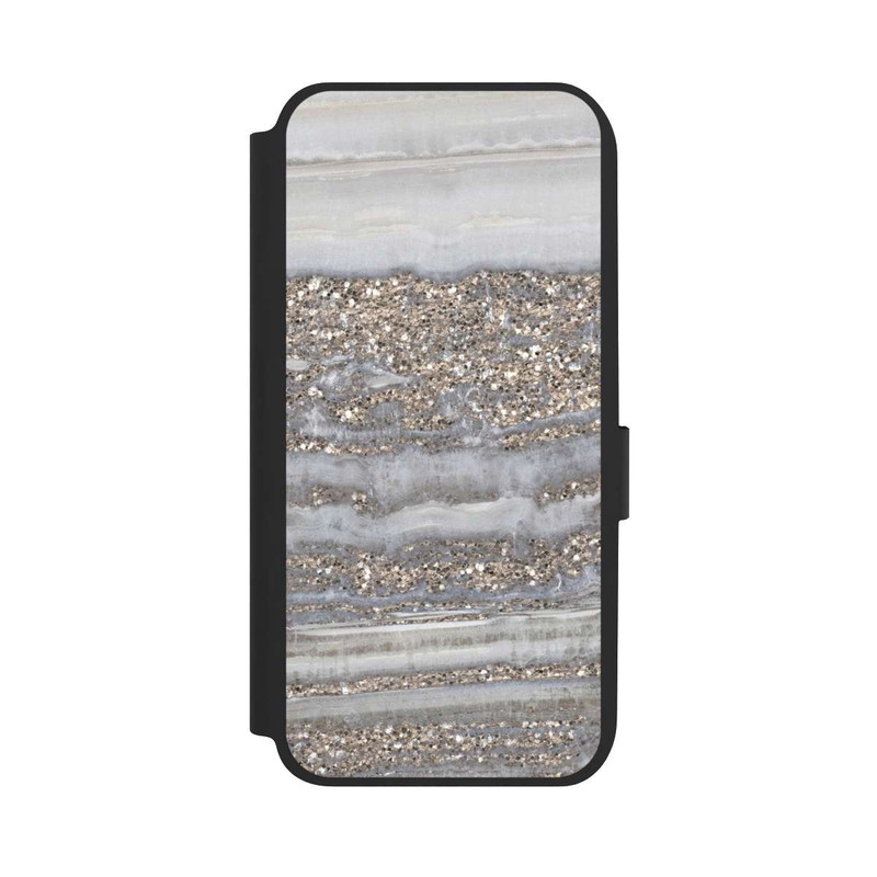 Galaxy A14 5G NIVOflip White Glitter Marble Look
