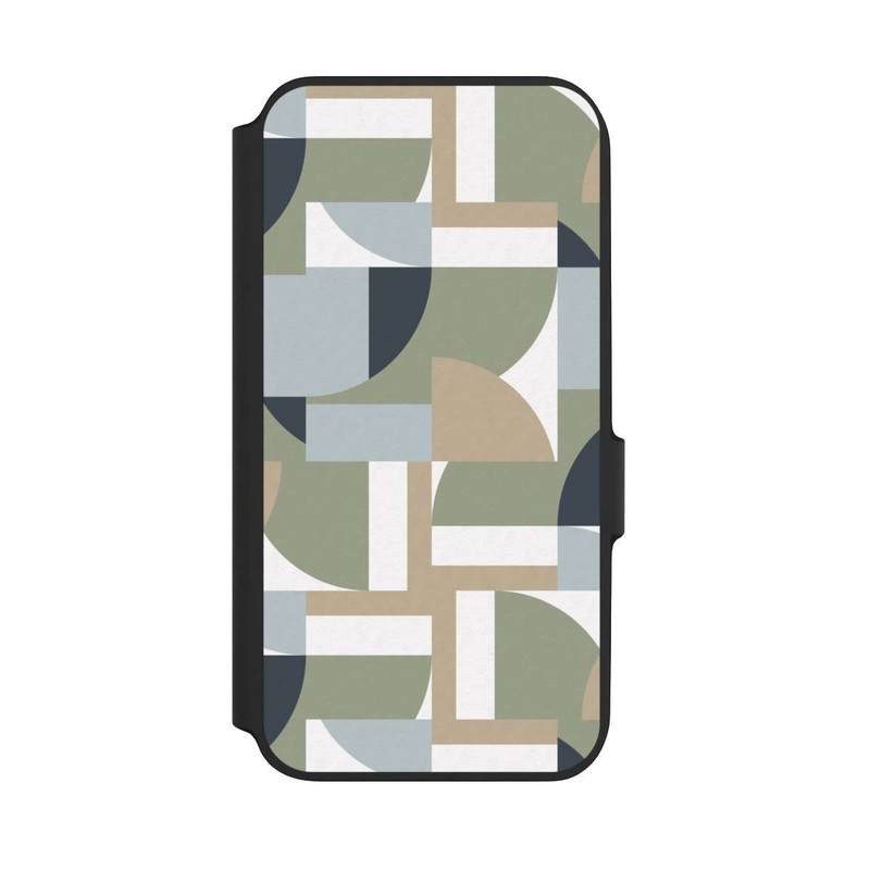 Galaxy A54 5G NIVOflip Futuristic Bauhaus Polygons Beige