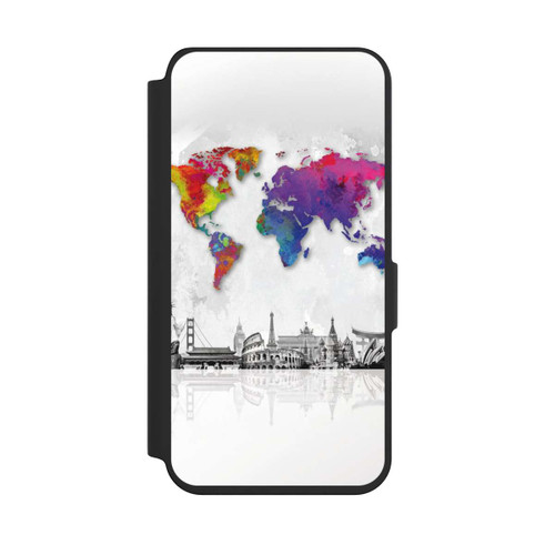 Samsung Galaxy S24 NIVOflip Worldmap with Skyline