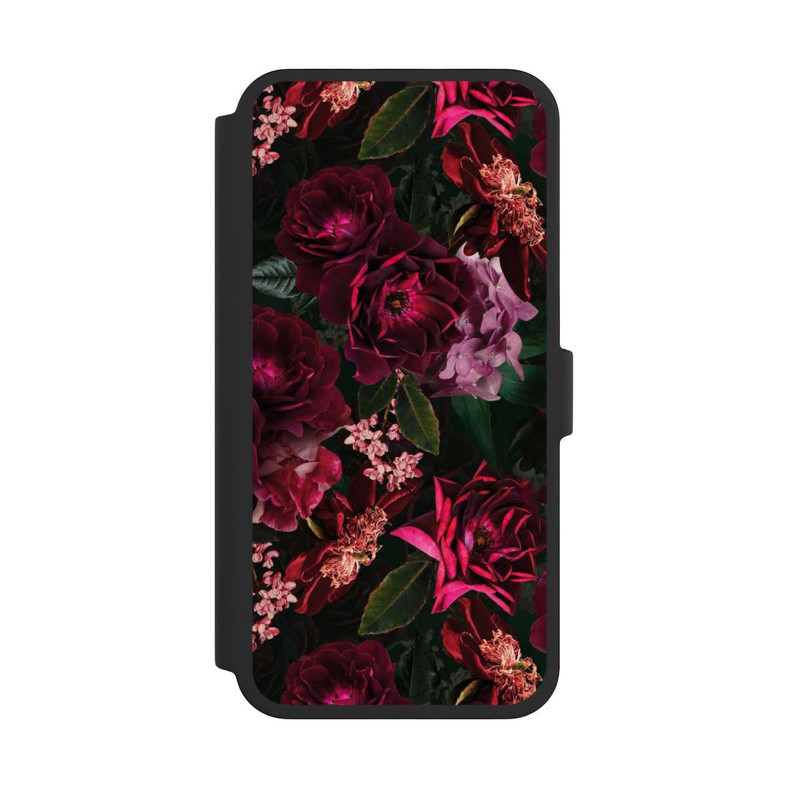 iPhone 16 Pro Max NIVOflip Dark Red and Pink Flowers
