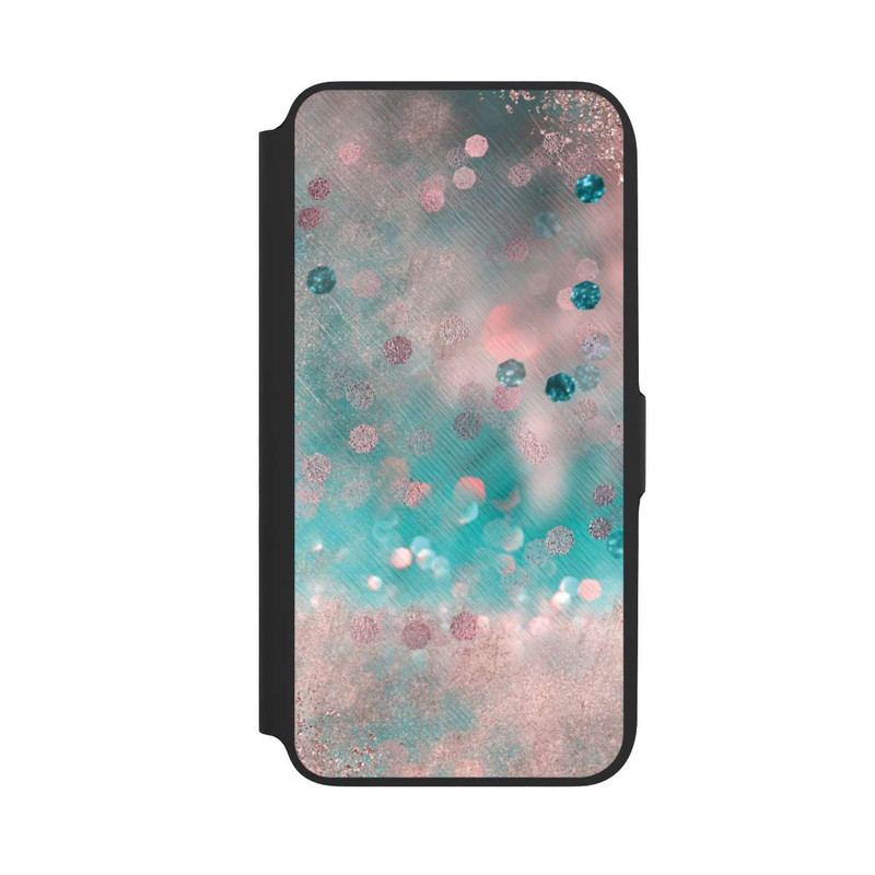 Galaxy A16 5G NIVOflip Turquoise Glamour Glitter Look