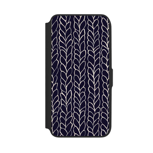Samsung Galaxy A16 5G NIVOflip Wool Braids Drawings Navy
