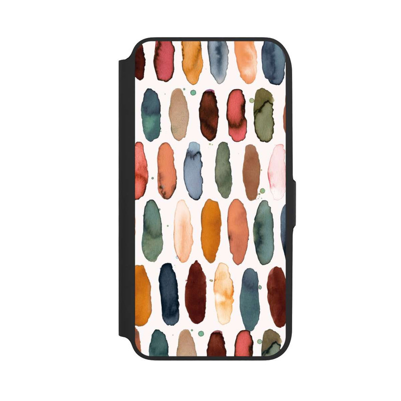 Galaxy A16 5G NIVOflip Watercolor Dashes Mineral Terracotta