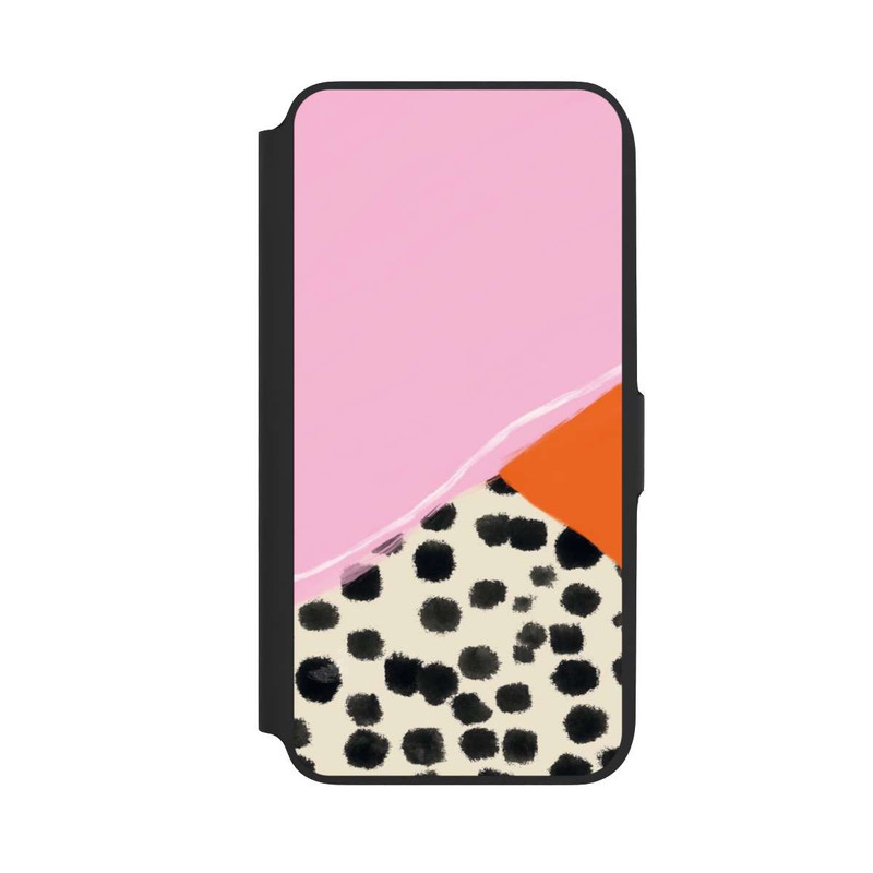 Galaxy A16 5G NIVOflip Pink and Orange Modern Art with Dots