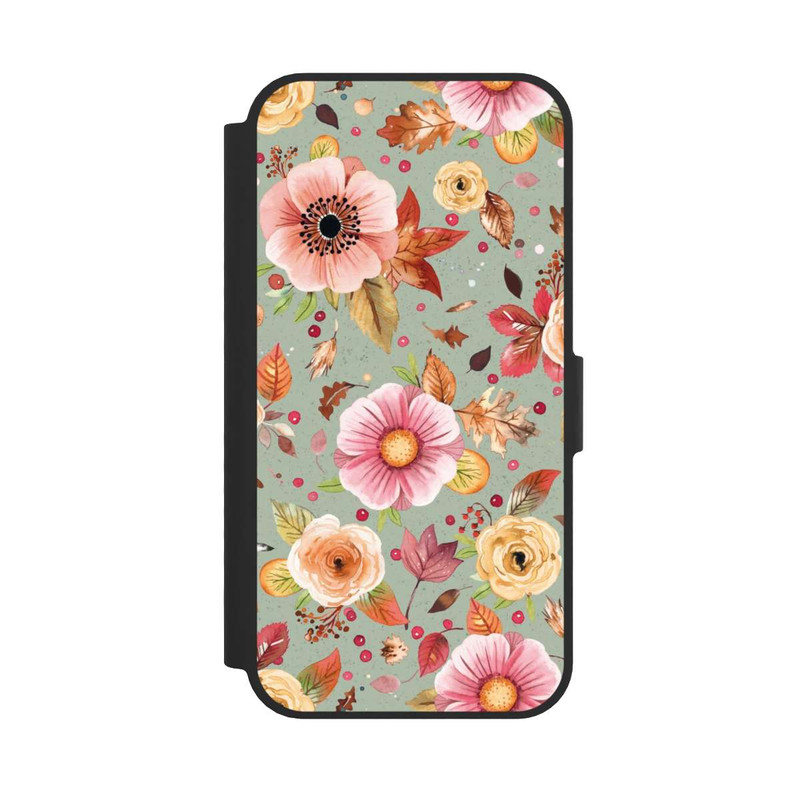 iPhone 16e NIVOflip Autumn Flowers Soft Green
