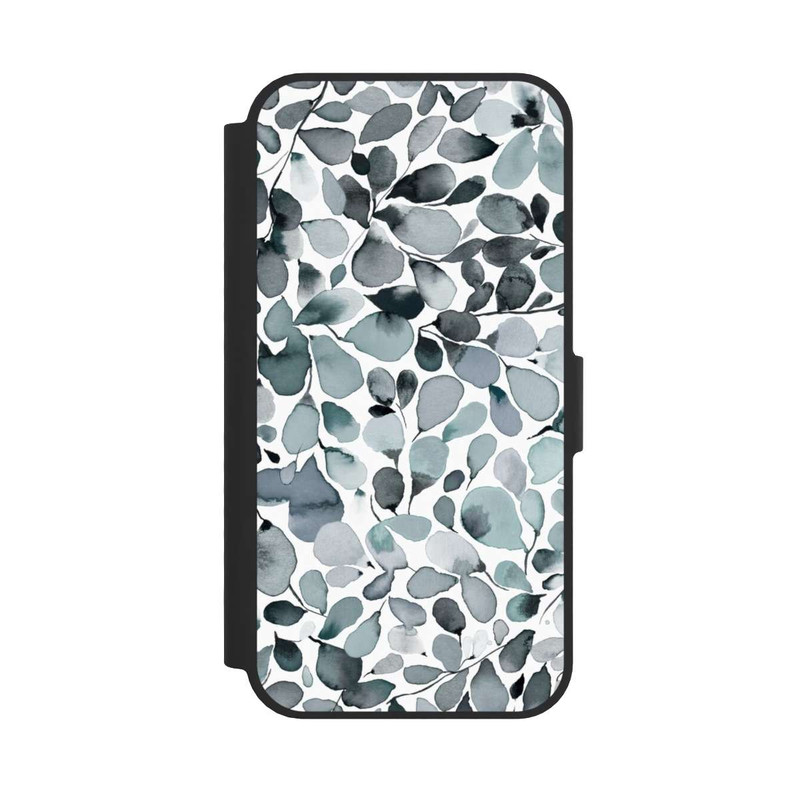 iPhone 16e NIVOflip Eucalyptus Watercolor Leaves Grey