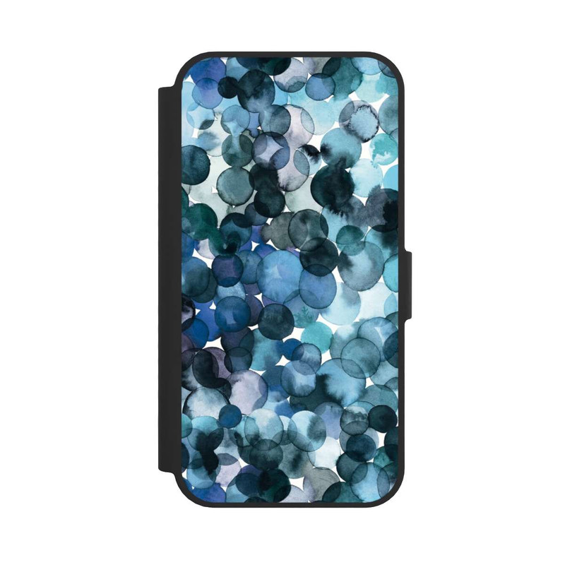 iPhone 16e NIVOflip Watercolor Dots Blue Pattern