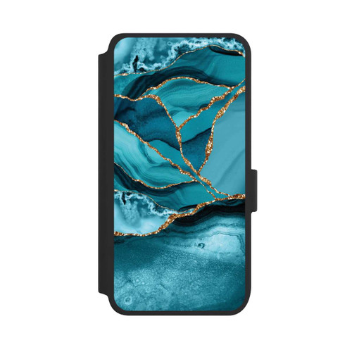 Samsung Galaxy S25 NIVOflip Ice Blue Marble Landscape
