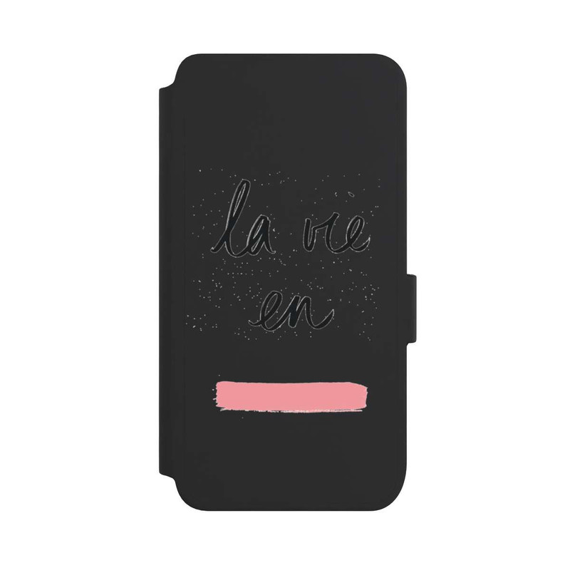 Galaxy S25 NIVOflip La vie en Pink Transparent