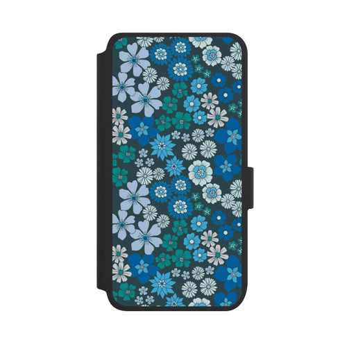 Samsung Galaxy S25 NIVOflip Blue Flowers DeinDesign