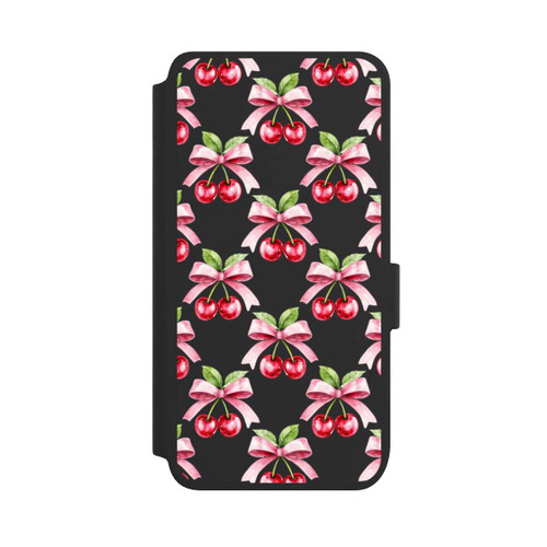 Samsung Galaxy S25 NIVOflip Cherry Bow Art with AI