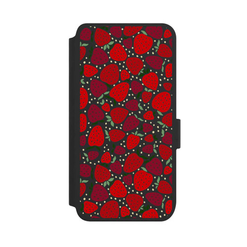 Samsung Galaxy S25 NIVOflip Strawberry Pattern Comic Transparent
