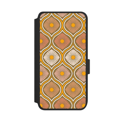 Samsung Galaxy S25 NIVOflip Groovy 70s Retro Mid-Century Daisy Flowers