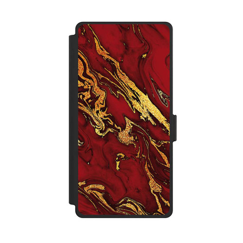 Samsung Galaxy S25 Ultra NIVOflip Red Gold Marble Look