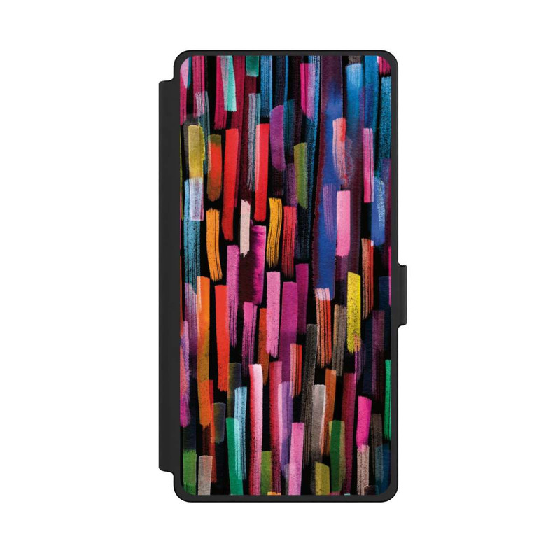 Galaxy S25 Ultra NIVOflip Colourful Brushstrokes Black