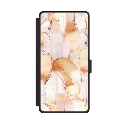 Samsung Galaxy S25 Ultra NIVOflip White/Gold Brush Pattern