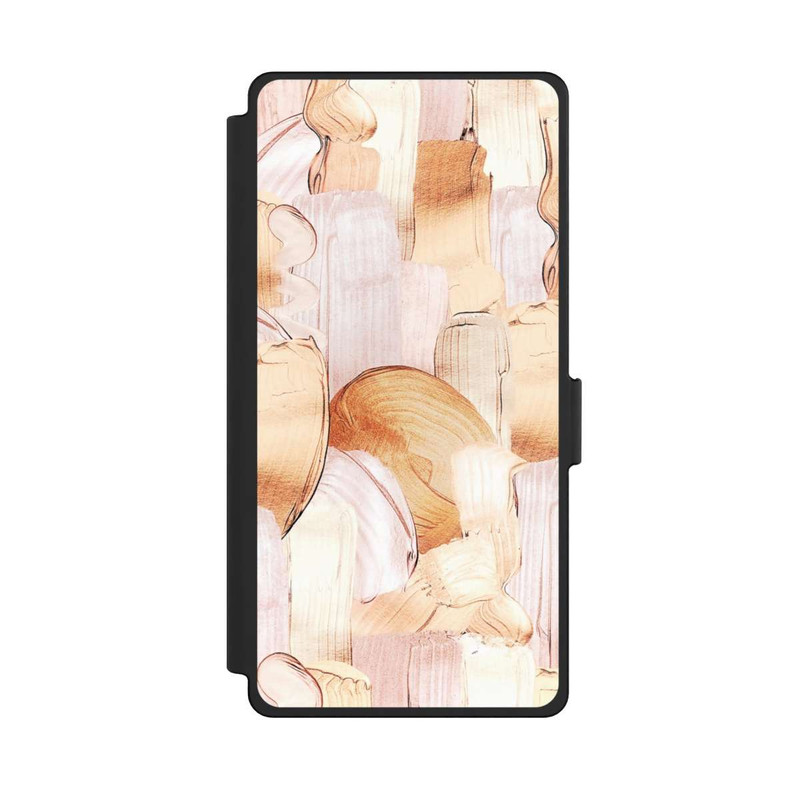 Galaxy S25 Ultra NIVOflip White/Gold Brush Pattern