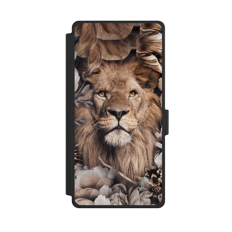 Galaxy S25 Ultra NIVOflip Lion Flower Frame beige